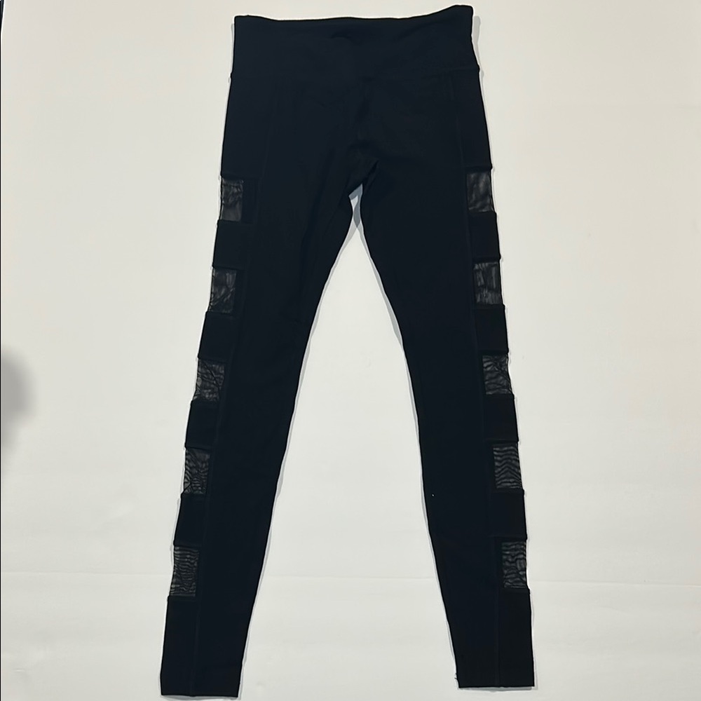 Forever 21 Black Leggings with Mesh Panels